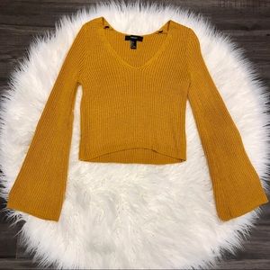 Forever 21 💕 Cropped Bell Sleeve Sweater!! 🌻